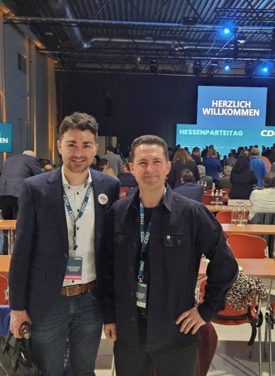 Vorsitzender der Jungen Union Hessen, Leopold Born - EU-Kandidat Ben Herdin L&uuml;ttges